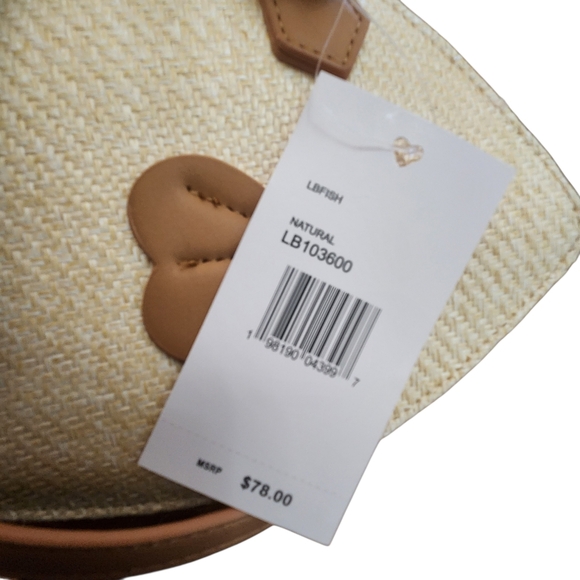 Betsey Johnson Fish-Shaped Straw Crossbody Bag in Natural Brown NWT - Picture 4 of 7